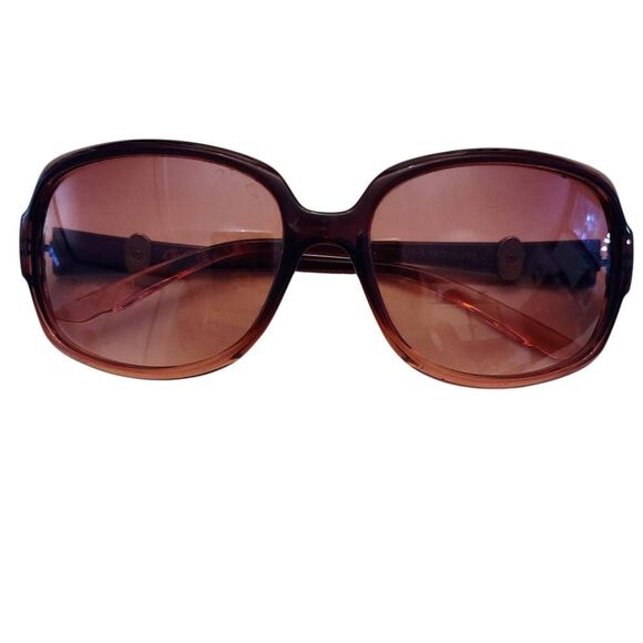 Rosie Brown Square Sunglasses with Silver Metal Accents + NEW Soft Leather Case - Picture 8 of 13